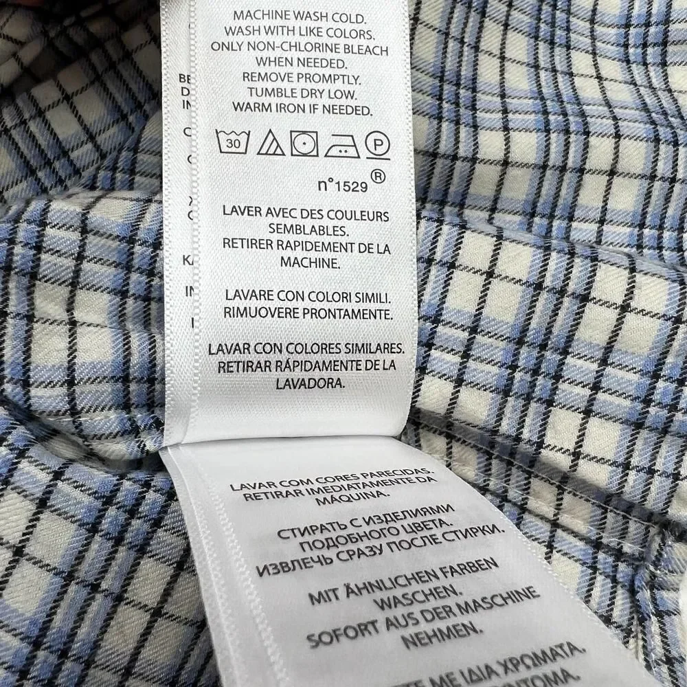 New Polo Ralph Lauren Men US XL Shirt Button Down Long Sleeve Casual White Gray - Picture 14 of 14